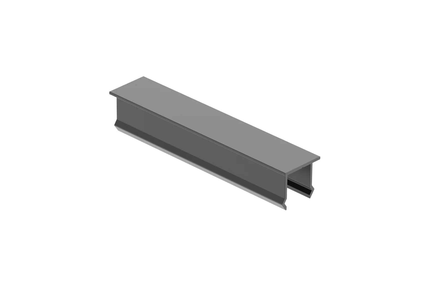 Aluminiowa nakładka na pionowe wypełnienie ogrodzenia, 20x100 – Antracyt RAL 7016