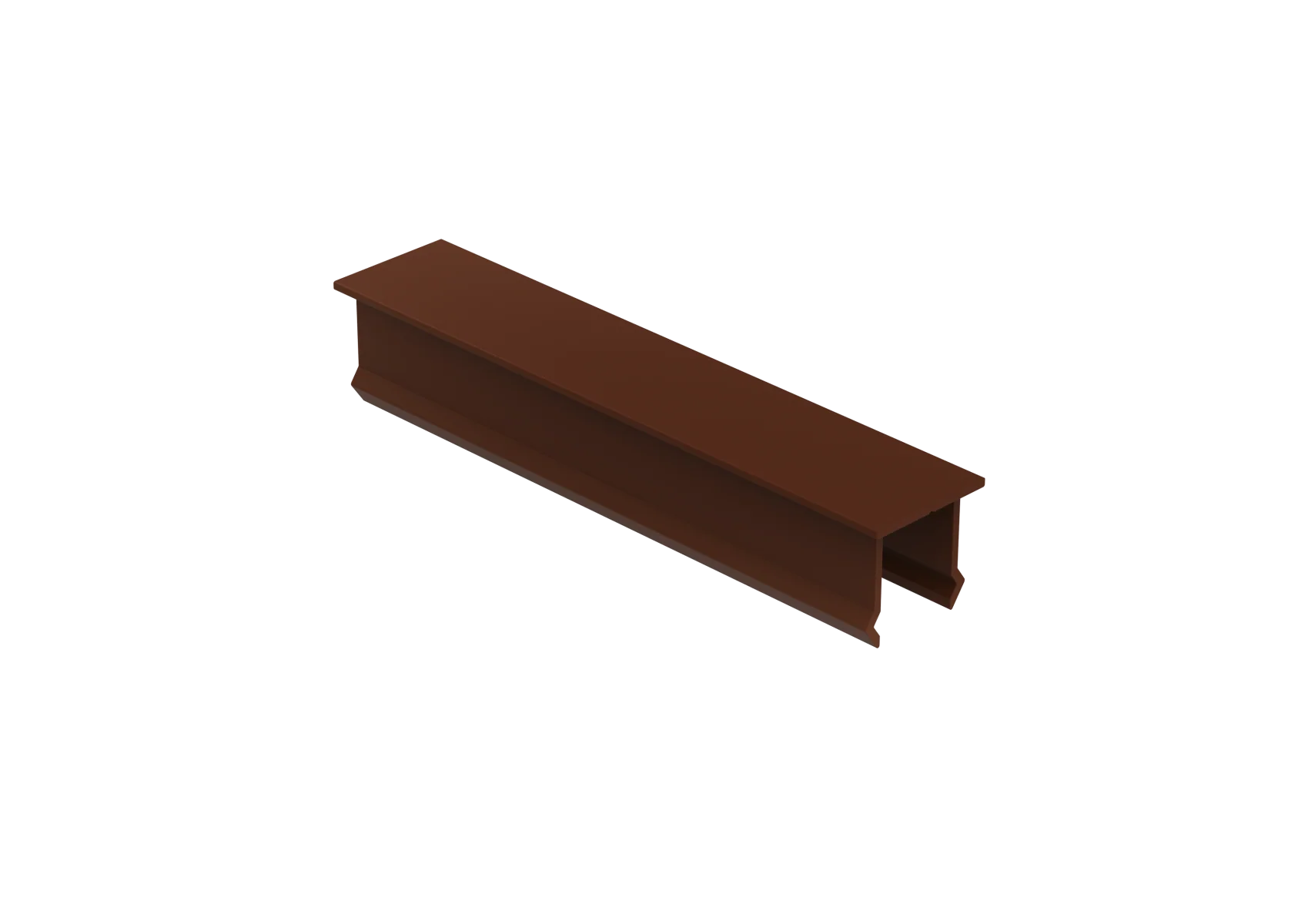 Aluminiowa nakładka na pionowe wypełnienie ogrodzenia, 20x100 – Brązowy RAL 8017