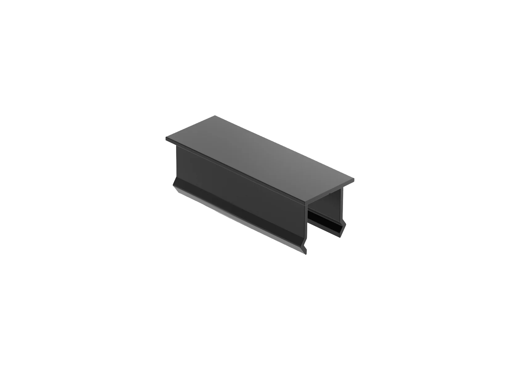 Aluminiowa nakładka na pionowe wypełnienie ogrodzenia i profil nośny oraz pionowy fasadowy, 20x45 – Antracyt R7016