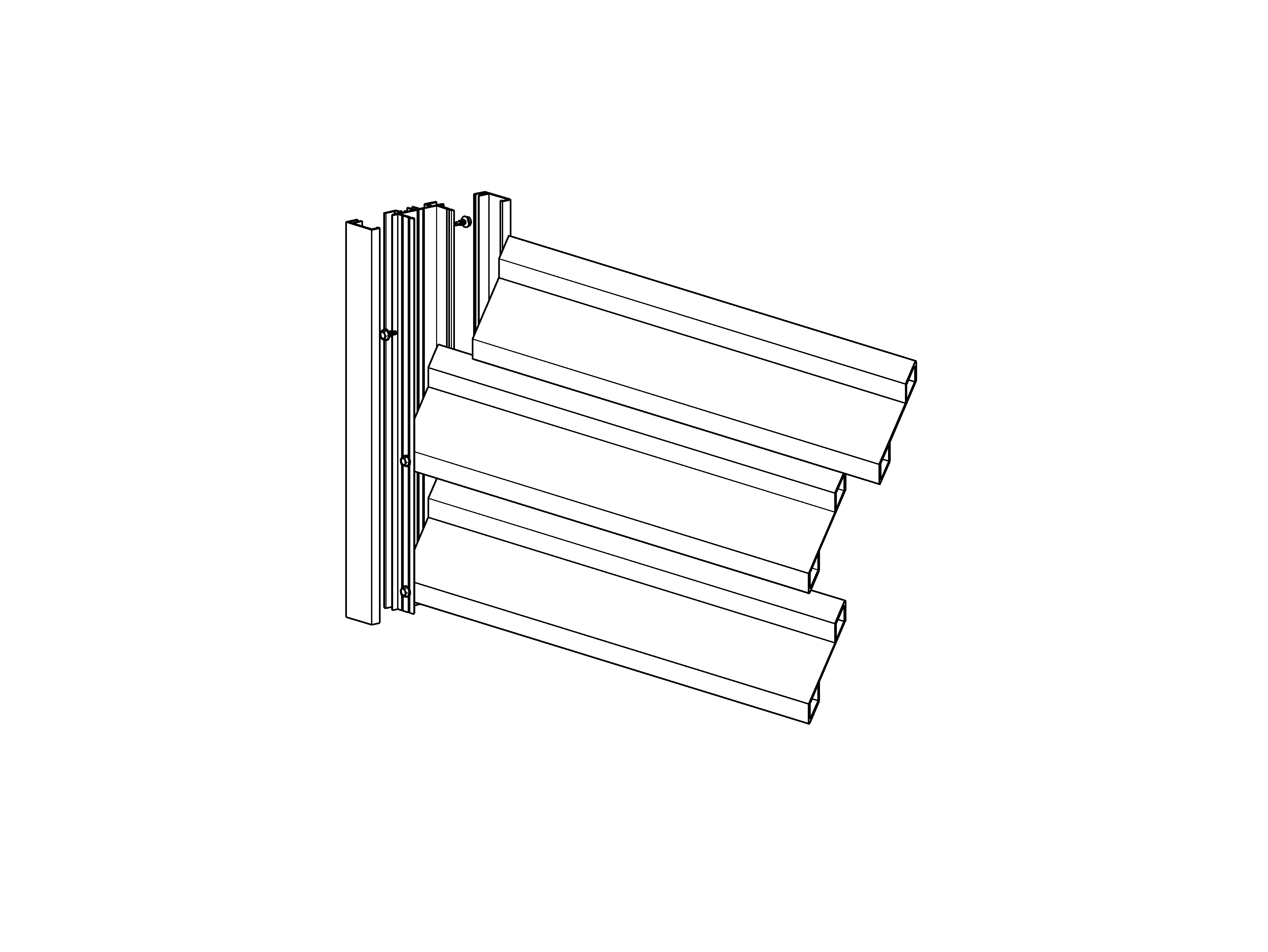 Aluminiowy adapter 66x40-1200mm do żaluzji do 46mm R7016 - Image 2