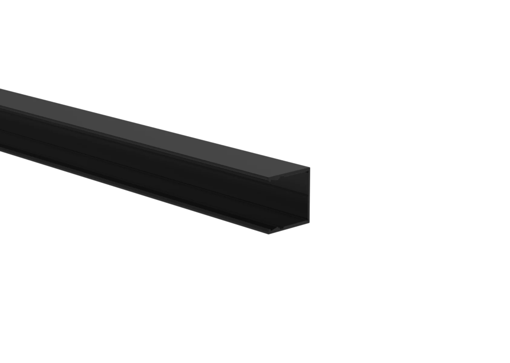 Aluminiowy adapter do ogrodzeń do wypełnień 20 mm i do systemu elewacyjnego, 25 × 25 – 6,0 m – Czarny RAL 9005