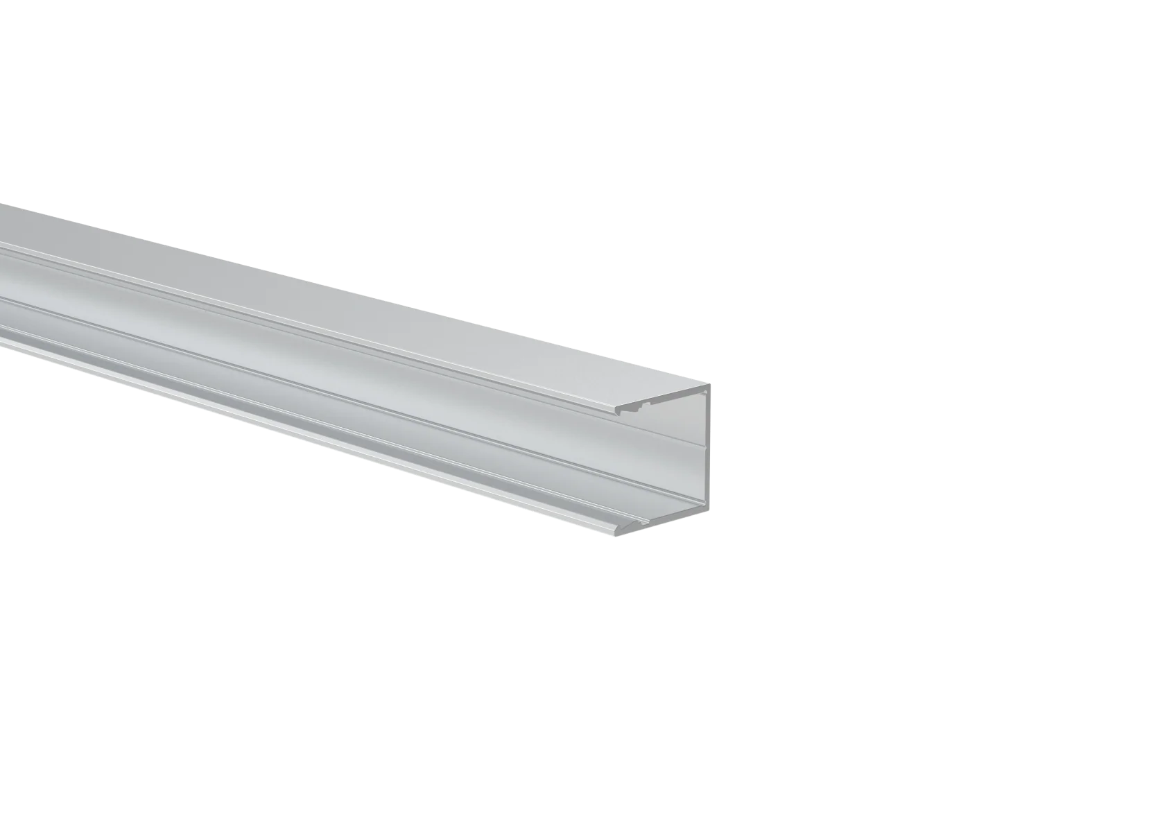 Aluminiowy adapter do ogrodzeń do wypełnień 20 mm i do systemu elewacyjnego, 25 × 25 – 6,0 m – Natural