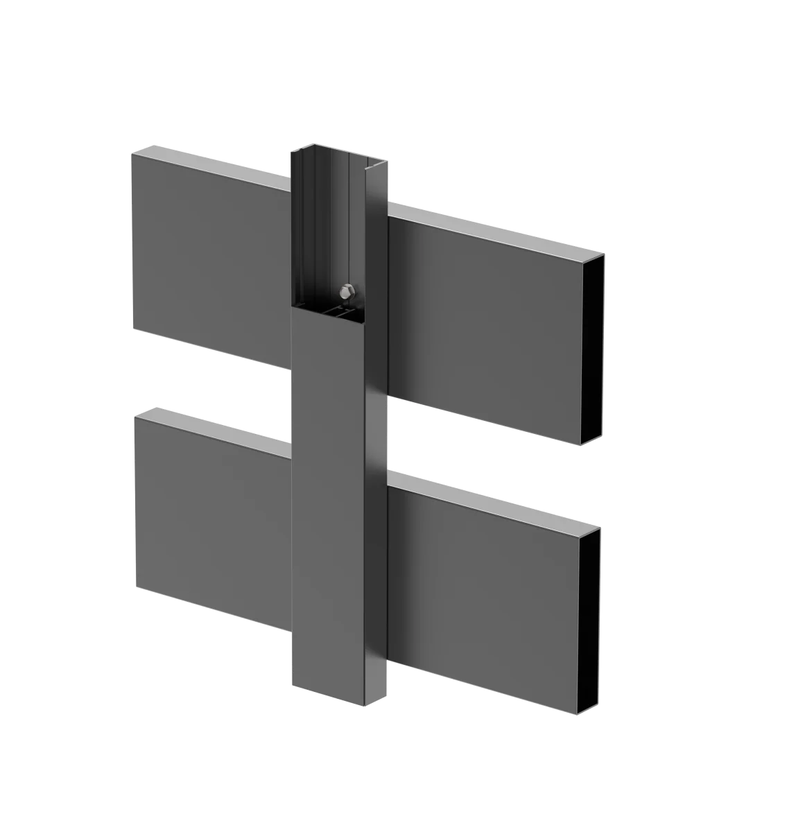 Aluminiowy adapter ogrodzeniowy do wypełnień 40 mm i systemu fasadowego, 45 x 20 – 6,0 m – Natural - Image 2