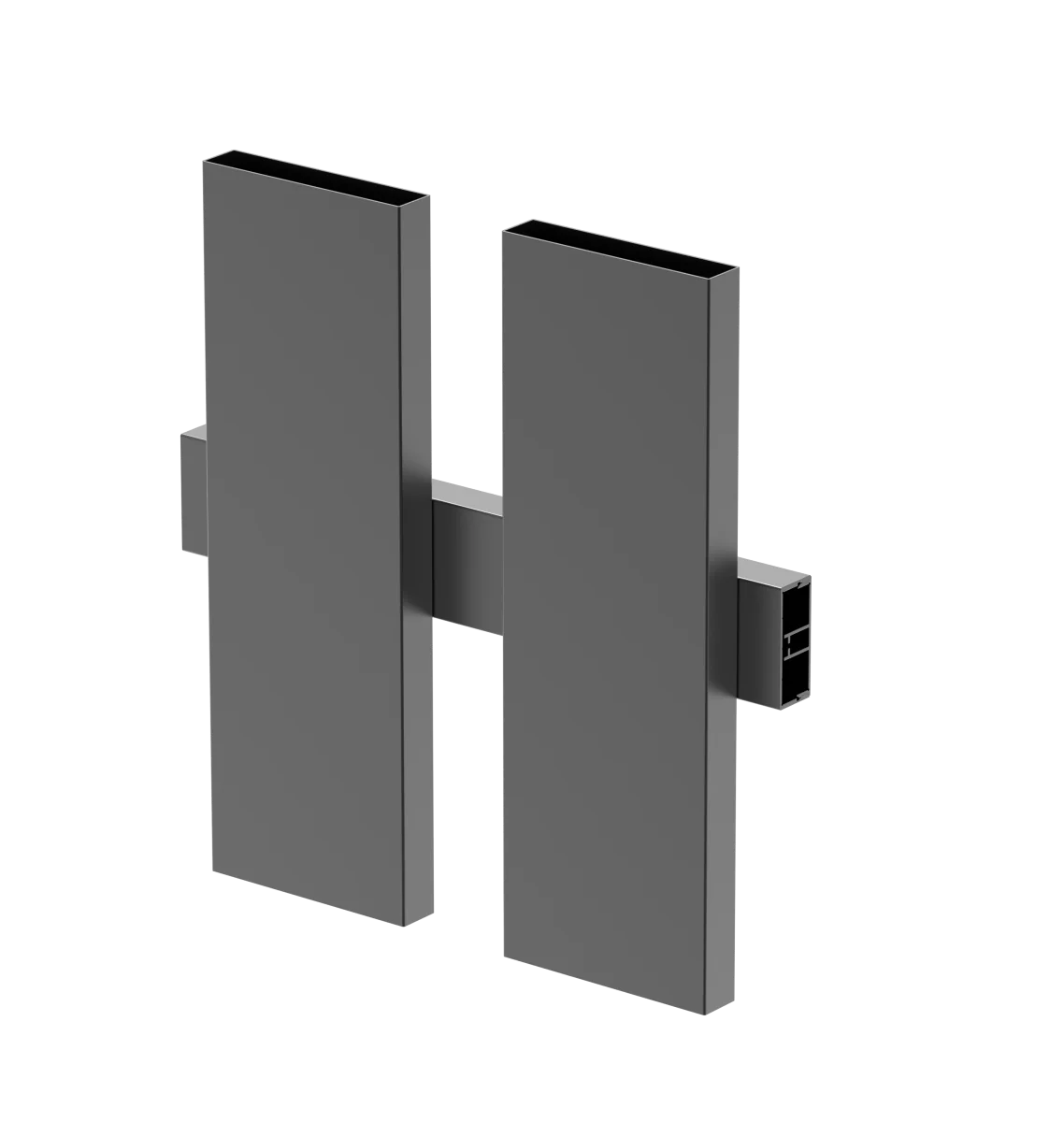 Aluminiowy adapter ogrodzeniowy do wypełnień 40 mm i systemu fasadowego, 45 x 20 – 6,0 m – Natural - Image 3