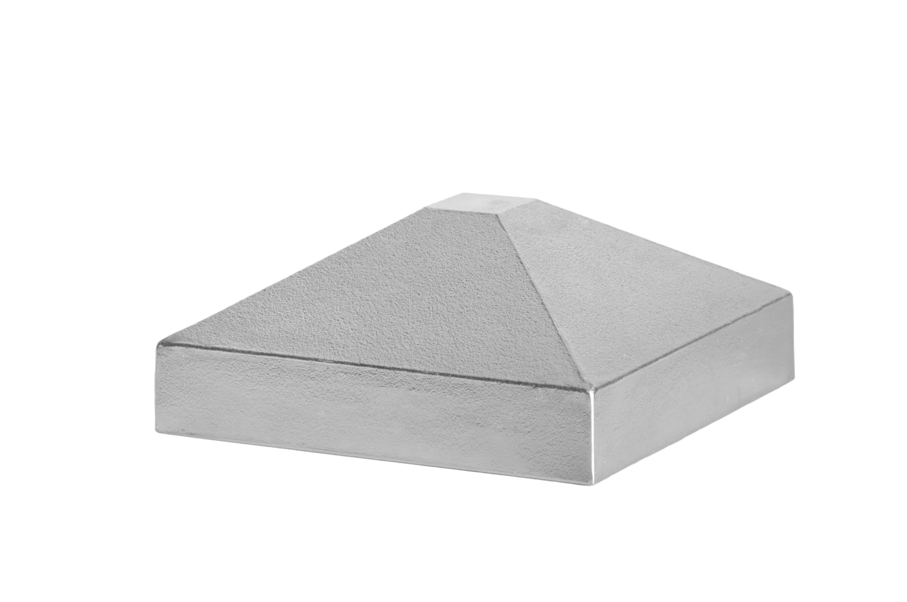 Aluminiowy daszek słupka 60x60 piramida - naturalny