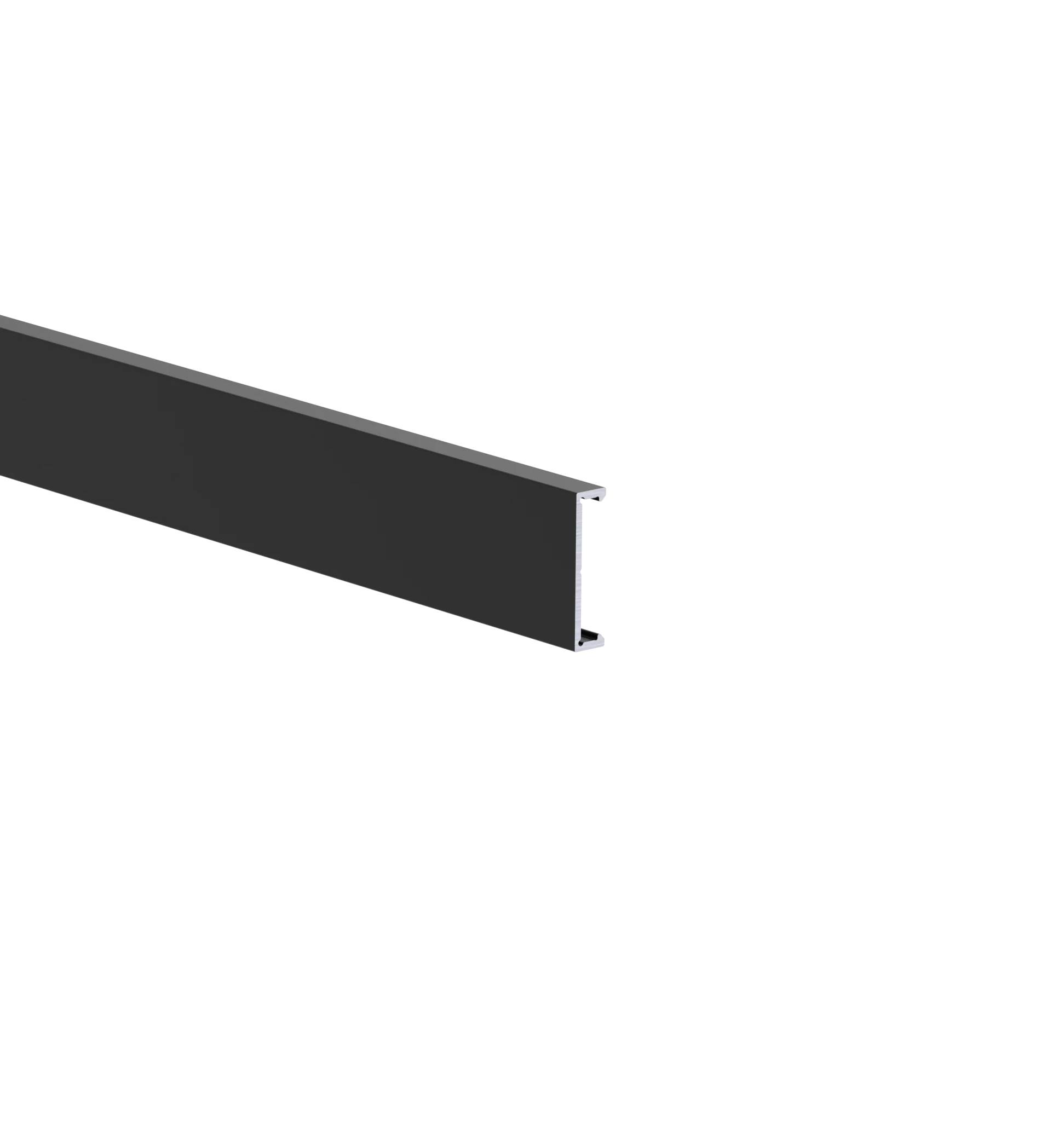 Aluminiowy listwa elewacyjna 25x6-6000mm R9005