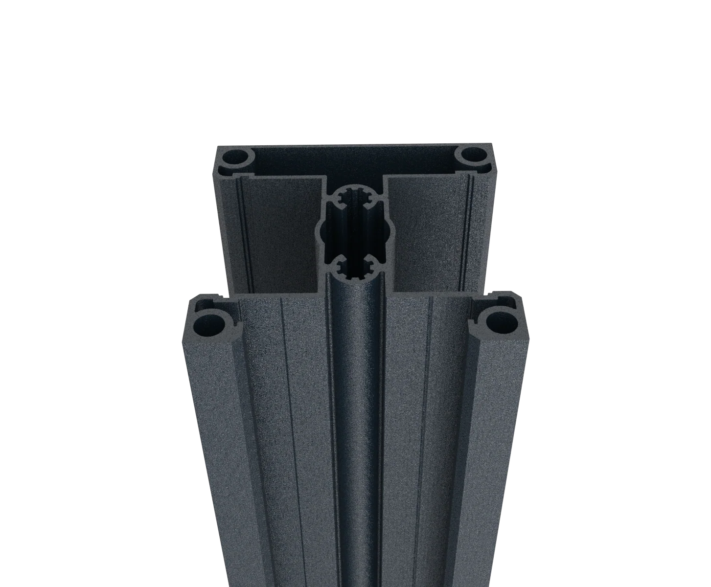 Aluminiowy słupek ogrodzeniowy 70x70 mm – 2,5 m – Antracyt RAL 7016 – do wypełnień o szerokości 40 mm
