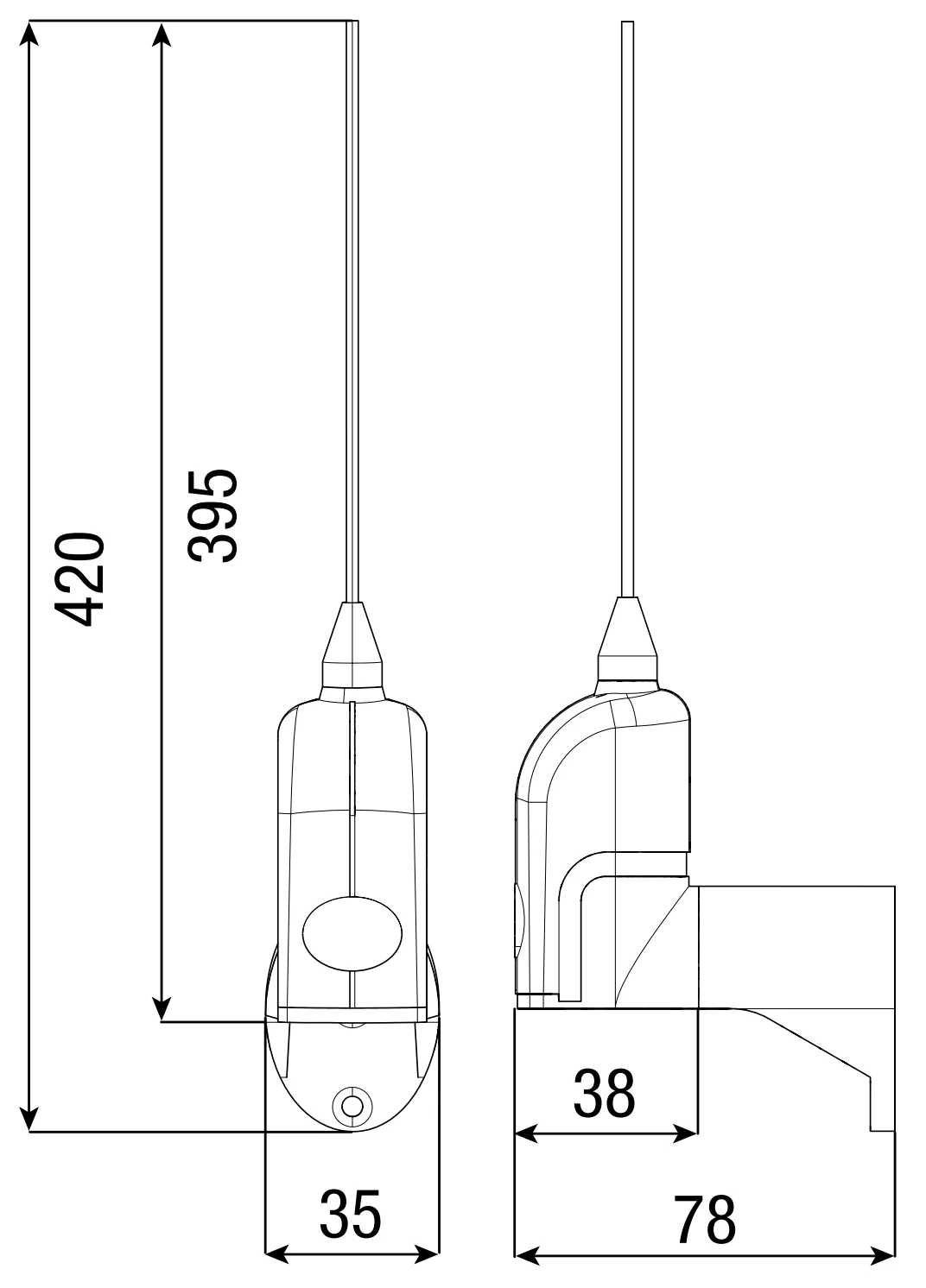 Antena CAME 433,9 MHz, koncentryczna. kabel 5m - Image 2