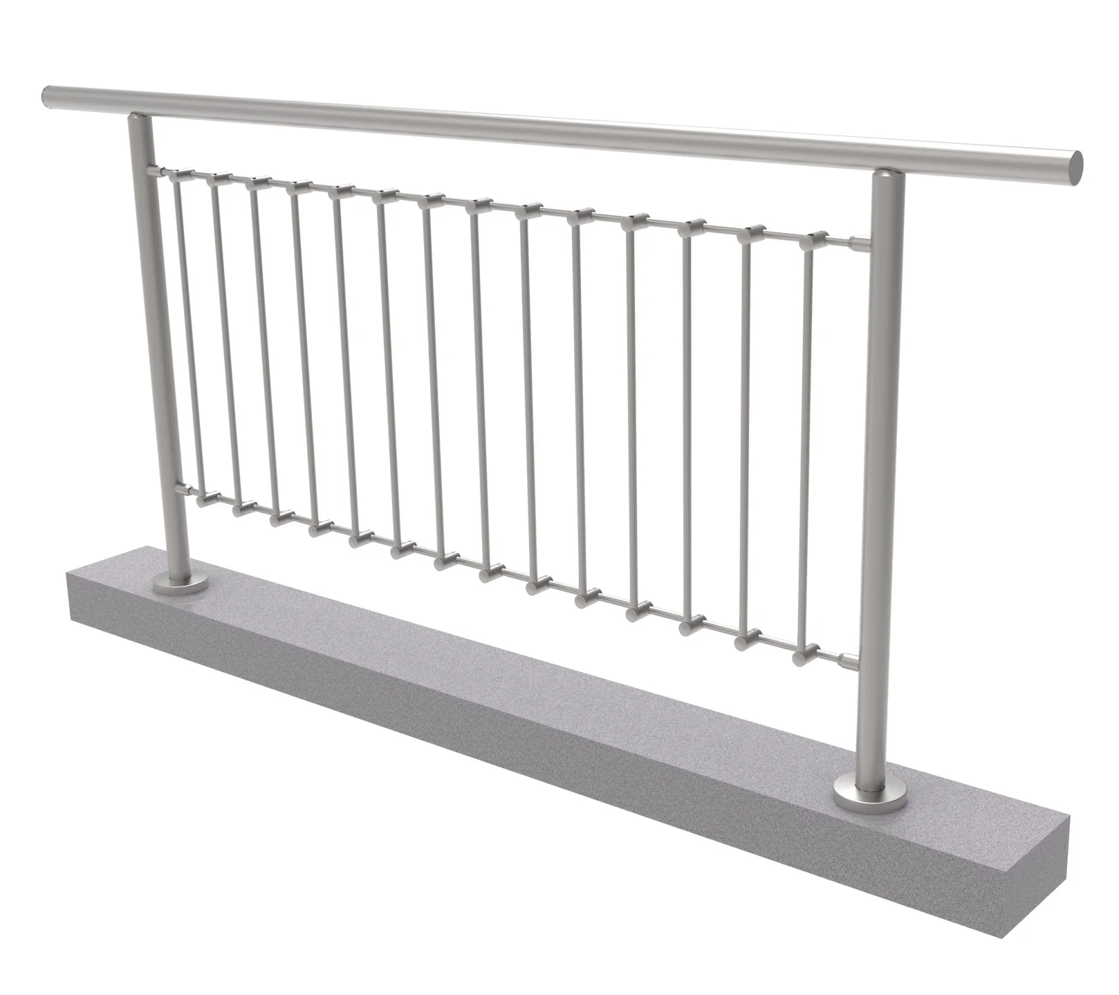 Balustrada nierdzewna pionowa VR AISI304, D42,4/d1