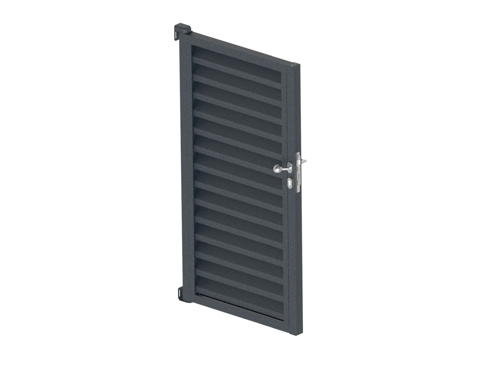 Jednoskrzydłowa żaluzjowa brama aluminiowa 1,025x1,85m - zestaw