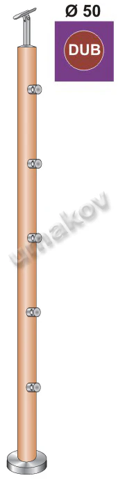 Kołek DĄB D50/5x12mm, v=100cm, VK-Schody - Image 2