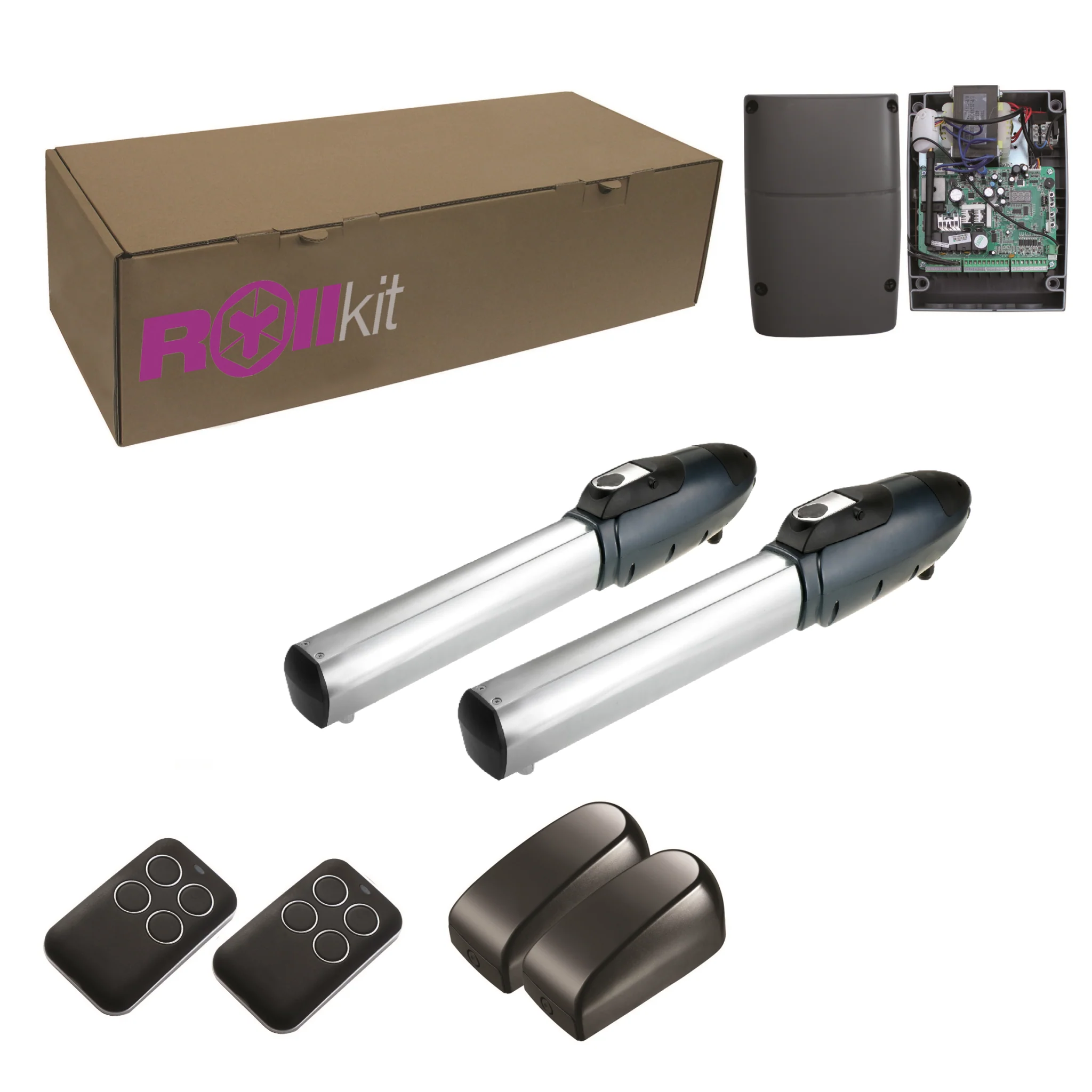 Napęd ROLLKIT do bramy dwuskrzydłowej w komplecie z fotokomórkami