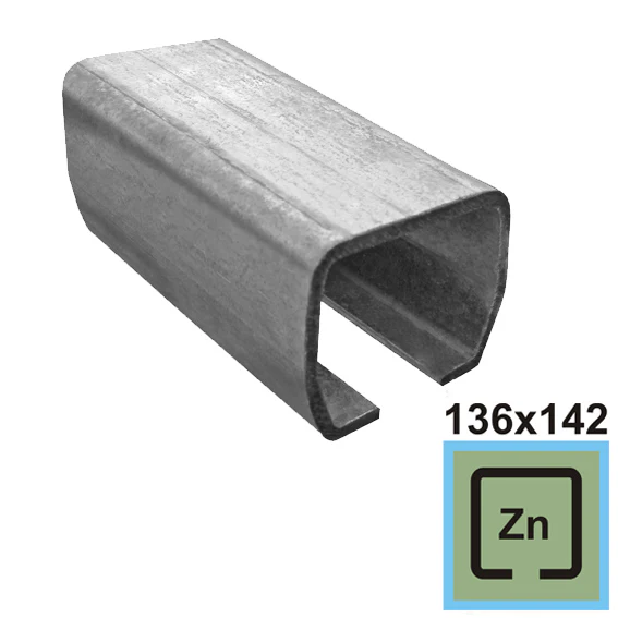 Profil do bramy przesownej Zn, 136x142x6mm, L3m - Image 2