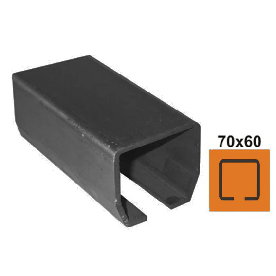 Profil do bramy przesuwnej Fe, 70x60x3,5mm, L3m - Image 2