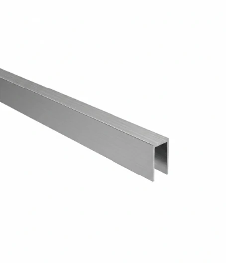 Profil szklany U AL 20x40x2 mm do szkła o grubości 10–12 mm, wykończenie INOX