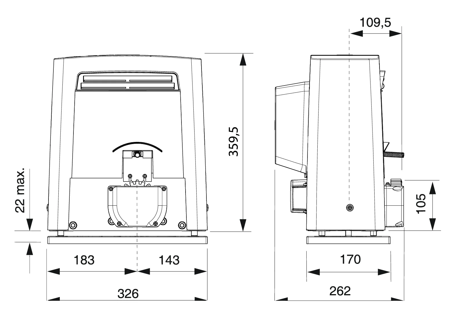 Silownik CAME set, max 1800kg, - Image 2
