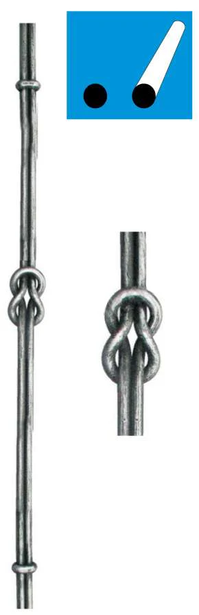 Tralka kuta h1020, b50, 2xD12mm