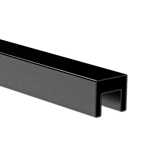 Uchwyt AL, BLACK ELOX na szkło 50x40 - 5900mm