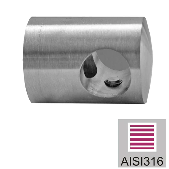 Uchwyt wypełnienia końcowy- lewy AISI316, d12/40x4