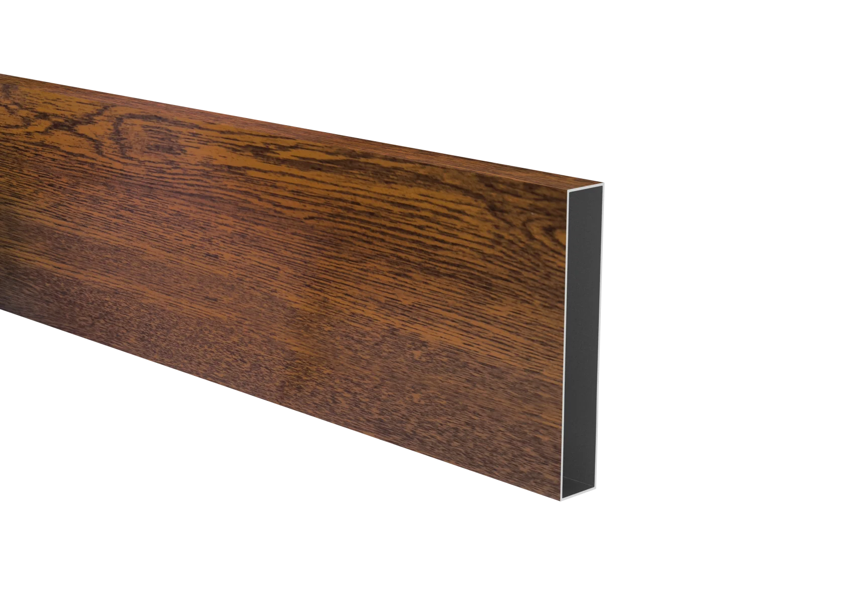 Wypełnienie ogrodzeniowe aluminiowe 20 x 120 x 1,2 - 6,0 m - dekor drewna CIEMNY ORZECH W01