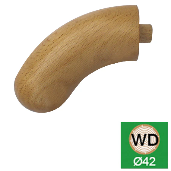 Zakończenie kolano z półkulą - nielakierowane. DĄB(OAK)