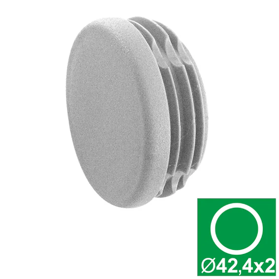 Zaślepka -szara PVC, D42,4x2mm