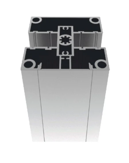 Zestaw aluminiowego słupka 80x80 i zaślepki - 7000mm N